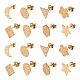 18 pièces 9 style 304 résultats de boucles d'oreilles en acier inoxydable(STAS-SZ0002-88)-1