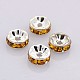 Brass Rhinestone Spacer Beads(RB-A014-Z6mm-17S-NF)-1