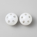 Rattle Balls Inserts, Plastic Shaking Music Toys Insert Replace Bell DIY Crafts Funny Toy Nursing Bracelets, White, 28mm(DIY-WH0888-034A)