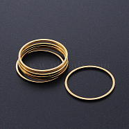 304 Stainless Steel Linking Rings, Laser Cut, Round Ring, Golden, 20x1mm, Inner Diameter: 18mm(STAS-S105-T938-2)