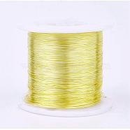 Eco-Friendly Round Copper Wire, Copper Beading Wire for Jewelry Making, Long-Lasting Plated, Real 14K Gold Plated, 24 Gauge, 0.5mm, about 1082.68 Feet(330m)/500g(CWIR-K001-01-0.5mm-LG)
