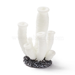 Resin Imitation Coral Ornaments, Artificial Coral for Aquarium Scenery Fish Tank Decoration, White, 46x32x30mm(DJEW-G026-06A)