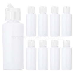 PET Plastic Flip Top Pour Spout Bottles, for Essential Oils, Perfumes, Lotions, White, 3.2x9.65cm, Capacity: 50ml(1.69fl. oz)(MRMJ-WH0001-07)