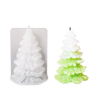 Christmas DIY Candle Making, Resin Casting Molds, For UV Resin, Epoxy Resin Craft Making, White, Christmas Tree, 95x68x68mm