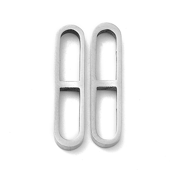 201 Stainless Steel Linking Rings, Oval, Stainless Steel Color, 20x5x2mm, Inner Diameter: 3x8.2mm