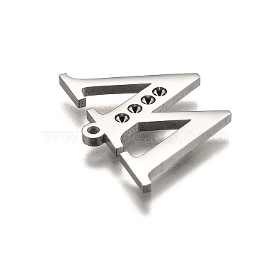 304 configuración de rhinestone colgante de letra de acero inoxidable(STAS-Y006-61P-W)-3