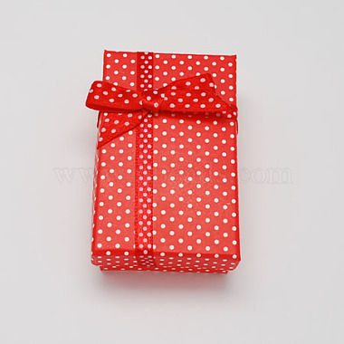 Red Rectangle Cardboard Necklace Box