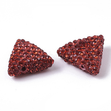 Handmade Polymer Clay Rhinestone Beads(RB-T017-05B)-2