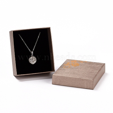 Tan Rectangle Paper Necklace Box