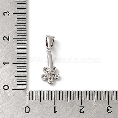 Rhodium Plated 925 Sterling Silver Ice Pick Pinch Bails(STER-NH0001-22P)-3