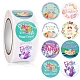 8 Patterns Easter Theme Paper Self Adhesive Rabbit Stickers Rolls(PW-WG71405-03)-1