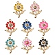 8Pcs 8 Colors Alloy Enamel Pendants(ENAM-YW0002-51)-1