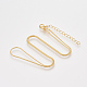 Brass Round Snake Chain Necklace Making(MAK-T006-11A-G)-1