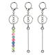 2 porte-clés en perles en laiton pour la fabrication de bijoux artisanaux(KEYC-CJ0001-04)-1