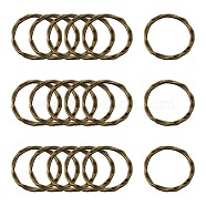 Tibetan Style Linking Rings, Circle Frames, Cadmium Free & Nickel Free & Lead Free, Antique Bronze Color, 22x1.5mm, about 18.5mm inner diameter(PALLOY-A017-AB-FF)