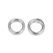 304 Stainless Steel Jump Rings, Stainless Steel Color, 12 Gauge, 14x2mm, Inner Diameter: 10mm(X-STAS-D447-18)