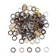 Iron Split Rings, Double Loops Jump Rings, Mixed Color, 6x1.3mm, about 4.7mm inner diameter, about 8184pcs/744g(JRD6mm-M)