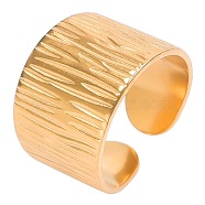 Titanium Steel Star Open Cuff Ring, Wide Band Rings for Women Men, Golden(AR5482-2)