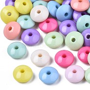 Opaque Acrylic Beads, Rondelle, Mixed Color, 9x4.5mm, Hole: 1.8mm(X-MACR-S272-69)