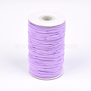 Round Elastic Cord, with Fibre Outside and Rubber Inside, Medium Purple, 2mm, about 76.55 yards(70m)/roll(EC-R032-2mm-08)