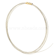 Sterling Silver Wire, Round, Hard, Silver, 26 Gauge, 0.4mm, about 6.56 Feet(2m)/Bundle(FIND-WH0127-32B)