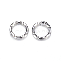 Tarnish Resistant 304 Stainless Steel Jump Rings, Stainless Steel Color, 12 Gauge, 14x2mm, Inner Diameter: 10mm(X-STAS-D447-18)