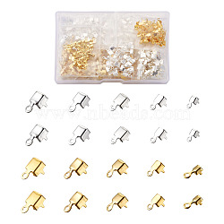 Brass Cup Chain Ends, Rhinestone Cup Chain Connectors, Mixed Color, 500pcs/Box(KK-CD0001-12)