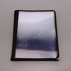 A4 Plastic Menu Book Protector, 8 Pages, Rectangle with Imitation Leather, Clear, 315x240x20mm(AJEW-WH0300-01C)