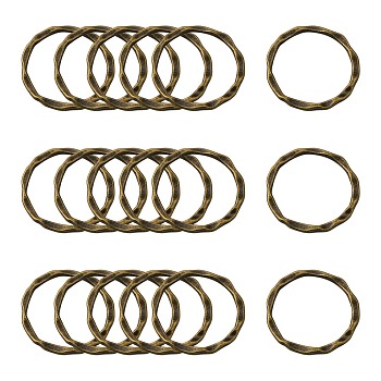 Tibetan Style Linking Rings, Circle Frames, Cadmium Free & Nickel Free & Lead Free, Antique Bronze Color, 22x1.5mm, about 18.5mm inner diameter