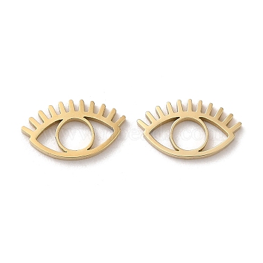 Real 14K Gold Plated Eye 304 Stainless Steel Charms