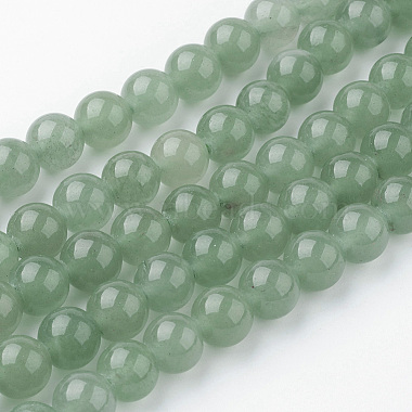 Chapelets de perle verte d'aventurine naturel(G-G735-63-8mm)-2