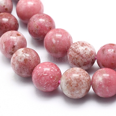 rhodonite naturelles brins de perles(G-G823-06-10mm)-3