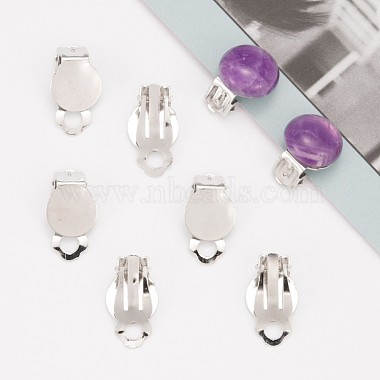 Iron Clip-on Earring Settings(IFIN-R204-09)-5