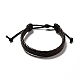 PU Imitation Leather Braided Cord Bracelets for Women(BJEW-M290-01K)-2