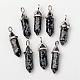 Natural Snowflake Obsidian Double Terminated Pointed Pendants(G-F295-05A)-1