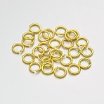Brass Open Jump Rings, Round, Golden, 21 Gauge, 4x0.7mm, Inner Diameter: 2.2mm, about 11904pcs/500g(KK-E647-17G-4mm)