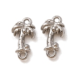 304 Stainless Steel Connector Charms, Coconut Tree Links, Stainless Steel Color, 11.5x6.5x2.5mm, Hole: 1mm(STAS-N124-65P)