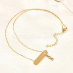 304 Stainless Steel Long Oval with Infinity Pendant Necklaces, Ion Plating(IP), Long-Lasting Plated, Golden, 19.09 inch(48.5cm)(NJEW-H093-09G)