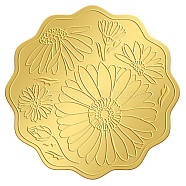 Self Adhesive Gold Foil Embossed Stickers, Medal Decoration Sticker, April Daisy, 5x5cm(DIY-WH0211-168)