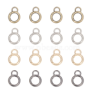 PandaHall Elite Alloy Key Clasps, Spring Gate Rings, Mixed Color, 38.5x28x4mm, Hole: 11x8mm, 8pcs/box(PALLOY-PH0005-60)