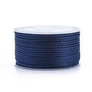 Polyester Braided Cords, for Jewelry Making Beading Crafting, Prussian Blue, 2mm, about 21.87 yards(20m)/roll(OCOR-I006-A01-18)