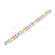 Handmade Opaque Acrylic Twisted Chains, Curb Chains, Colorful, Links: 19x13.5x4mm, 39.37 inch(1m)/strand(AJEW-JB00933-01)