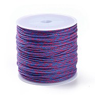 Macrame Cotton Cord, Braided Rope, with Plastic Reel, for Wall Hanging, Crafts, Gift Wrapping, Dark Orchid, 1.2mm, about 49.21 Yards(45m)/Roll(OCOR-B002-01A-14)