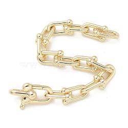 Brass Chain Extender, Real 18K Gold Plated, 127mm(KK-M308-21G)