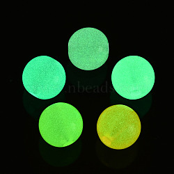 Luminous Acrylic Beads, Glow in the Dark, Round, Mixed Color, 9.5x9mm, Hole: 2mm, about 940pcs/500g(MACR-N009-030B)