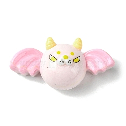 Halloween Theme Opaque Resin Decoden Cabochons, Devil with Wings, Pink, 18x36.5x3.5mm(CRES-Q219-01F)