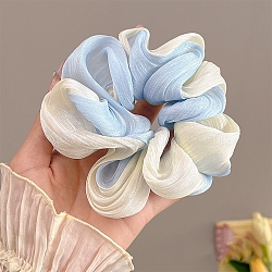 Cloth Hair Ties, Light Sky Blue, 120mm(PW-WG7E2E5-02)