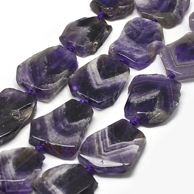 29mm Nuggets Amethyst Beads