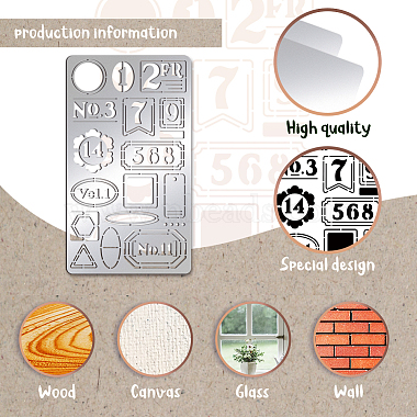 Retro-Schablonen für Metallstanzformen aus Edelstahl(DIY-WH0242-273)-3