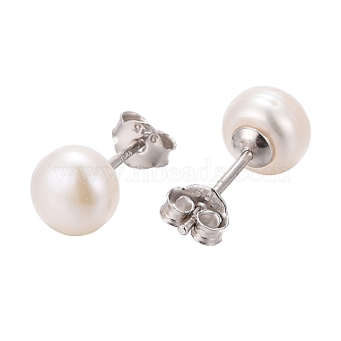 boucles d'oreille boule de perle(X-EJEW-Q701-01A)-4
